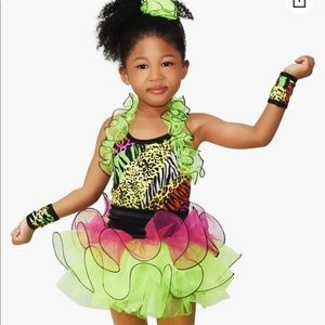 Mi Dee girls decorative  halter ballet costume